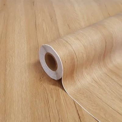 Afbeelding van Zelfklevende houtfolie, medium eiken, plakfolie, meubelfolie, decoratiefolie, deurfolie, keukenfolie, kastfolie, tafelfolie, 90 cm x 210
