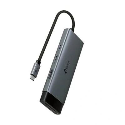 Afbeelding van TP Link USB TYPE C 7 PORT HUB (USB C, 7 Havens), Docking station + hub, Grijs