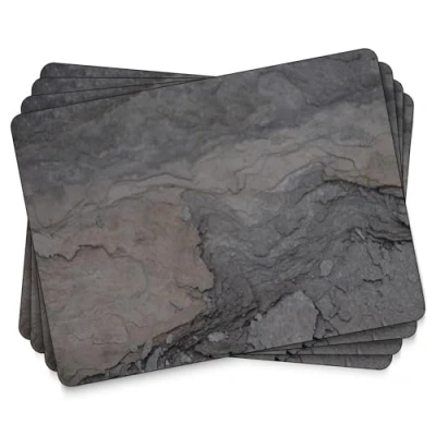 Afbeelding van Pimpernel Midnight Slate placemats, maat S/4 (s), kurk, meerkleurig, 40,1 cm x 29,8 cm, 4