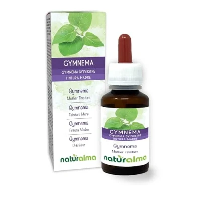 Afbeelding van Gymnema (Gymnema sylvestre of Marsdenia sylvestris) bladeren Alcoholvrije moedertinctuur Naturalma Vloeibaar extract druppels 60 ml Voedingssupplement Veganistisch