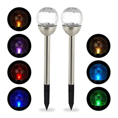Afbeelding van Relaxdays LED lichtbollen solar tuinverlichting tuinlampen buitenlampen 2x