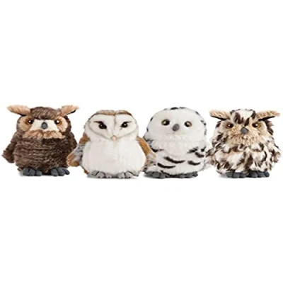 Afbeelding van Living Nature AN406 Soft Toy pluche Uil, klein, 13 cm, verschillende kleuren