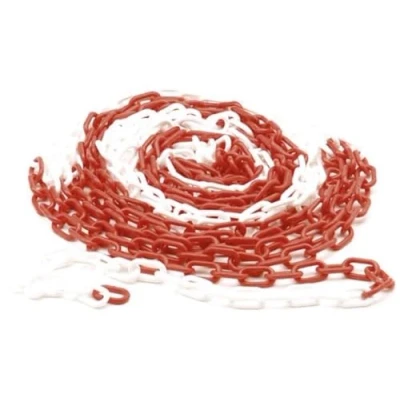 Afbeelding van Signalisatieketting Perel 10 meter (Rood/Wit, Kunststof)