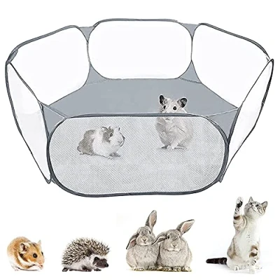 Afbeelding van Bhina kleine dieren tent, huisdier box, indoor oefening hek, draagbare outdoor met opbergtas, opvouwbaar, geschikt voor cavia&#039;s, konijnen, hamsters, chinchilla&#039;s, egels