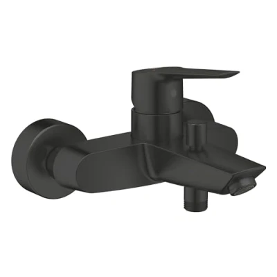 Afbeelding van Grohe, Badkamermeubels, Start QuickFix badmengkraan, waterbesparend, mat zwart