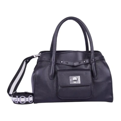 Afbeelding van JOOP! Leren Handtas Schoudertas Carino Giulia Handbag Black Zwart