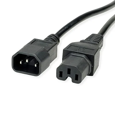 Afbeelding van VALUE Stroomkabel IEC320/C14 male C15 female, H05RN F, zwart, 1,8 m