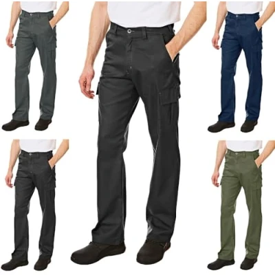 Afbeelding van Lee Cooper Heren 205 vracht multipocket vrachtwerk en werkkleding broek, zwart, 32 inch taille korte pijpen