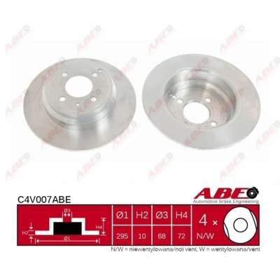Afbeelding van ABE Remschijven C4V007ABE
