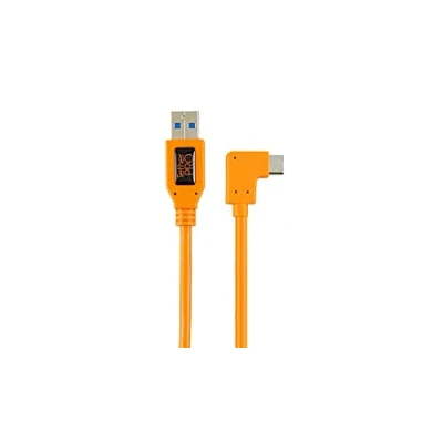 Afbeelding van Tether Tools USB kabel A stekker, C stekker 0.50 m Oranje 90 haaks naar rechts TET CUCRT02 ORG