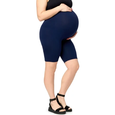 Afbeelding van Merry Style Dames Grote Maten Leggings Zwangerschapskleding Kurze Katoen MS MS10 465 LE Marineblauw 4XL