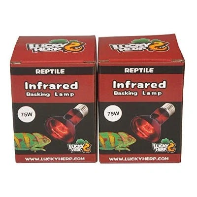 Afbeelding van Lucky Herp Reptiel Infrarood Basking Lamp Warmte Lamp, 2 Pack, E27, Schroefdraad (75 Watt)