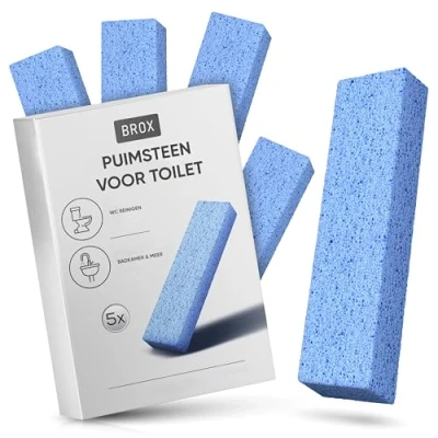 Afbeelding van Pumice Stone Wc blok, reinigingssteen, blauw, 5 stuks, wonderpoetssteen voor toilet, badkamer, keuken en voetverzorging, effectieve kalk urinesteenverwijderaar,