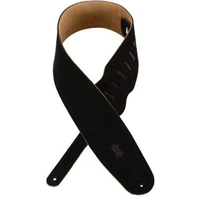 Afbeelding van Levys Leathers MS4 BLK suède gitaarband, zwart