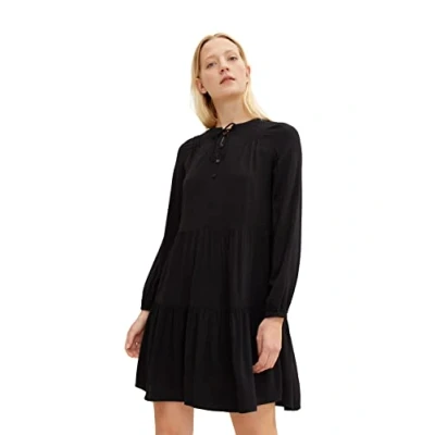 Afbeelding van TOM Tailor Jurk, Dames, Maat: 40, Deep black