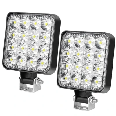 Afbeelding van HOSPAOP Led werklamp, 12 V, 48 W, extra offroad, IP67, autokoplamp, achteruitrijlicht, verlichting voor tracker, graafmachine, SUV, UTV ATV, 2 stuks