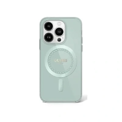 Afbeelding van CG Mobile Guess GUHMP16LPFTDTEN hoes voor iPhone 16 Pro 6,3&quot; groen hardcase IML Rhinestones