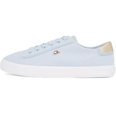 Afbeelding van TOMMY HILFIGER Vrouwen VULC CANVAS LACE UP SNEAKER Low Top, Blauw (Breezy Blue), 3.5 UK, Breezy Blauw, 36 EU