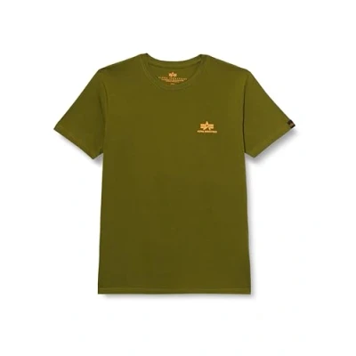 Afbeelding van Alpha Industries Small LOGO Tshirt basic, Heren, Maat: Large, Moss green