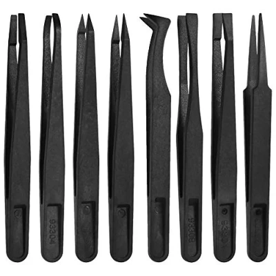 Afbeelding van MMOBIEL 8x Anti Statische Multifunctionele Plastic Precisie Pincet Set