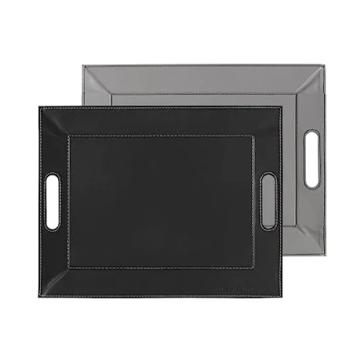 Afbeelding van Freeform Omkeerbaar dienblad, grijs/zwart, 55 x 41 cm