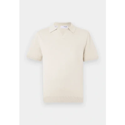 Afbeelding van Selected Homme Teller Poloshirt, Heren, Maat: Small, Oatmeal