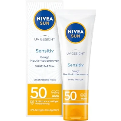 Afbeelding van Nivea SUN UV FACE Soothing Sensitive SPF 50 Zonnebrandcrème, Maat: ml,