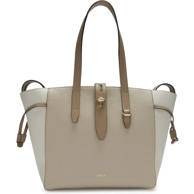 Afbeelding van Furla NET M TOTE 29 Shopper, Dames, Maat: One Size, Fullmoon/marshmallow/greige