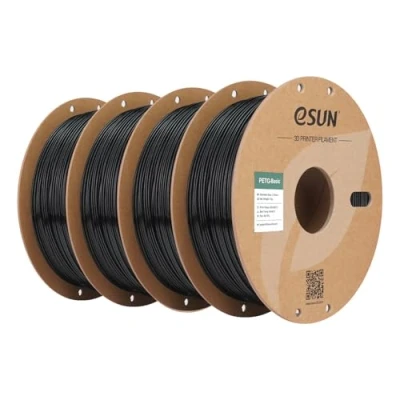 Afbeelding van eSUN PETG filament 1.75mm, Basic met hoge sterktegraad, 1KG spoel (2.2 LBS) 3D print voor printers (Zwart 4KG, 4KG)