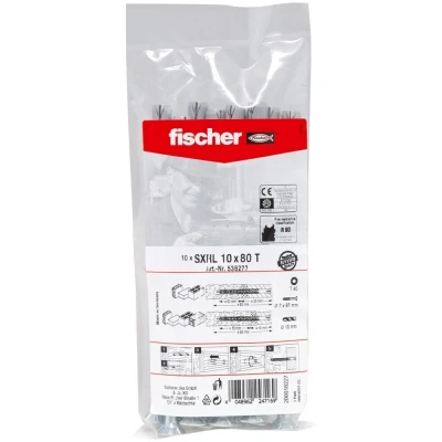 Afbeelding van Fischer kozijnplug / constructieplug 10x80mm Verzonken kop SXRL T 10 stuks