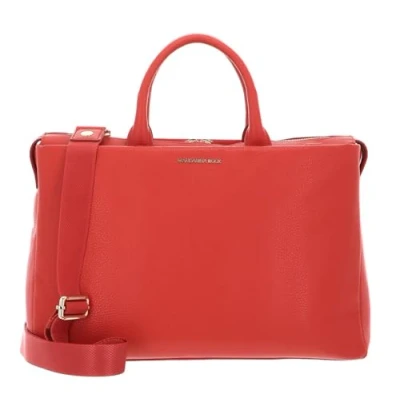 Afbeelding van MANDARINA DUCK Leren Handtas Shopper met laptopvak Mellow Urban Handbag Cayenne Rood