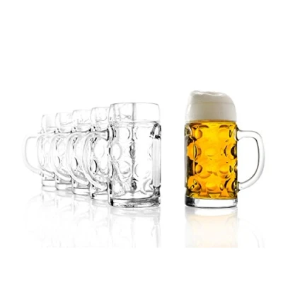 Afbeelding van Stölzle Lausitz Isar Bierpull, set van 6 stuks, 0,5 liter, stevige bierkan, bierglazen, soda limeglas, l, vaatwasmachinebestendig
