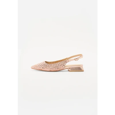 Afbeelding van Alma en Pena Slingback ballerina ́s, Dames, Maat: 38, Rose Leer textiel