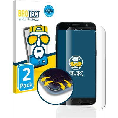 Afbeelding van BROTECT Screenprotector voor Samsung Galaxy S7 Folie Beschermfolie transparant volledig dekking (2 Stuks)