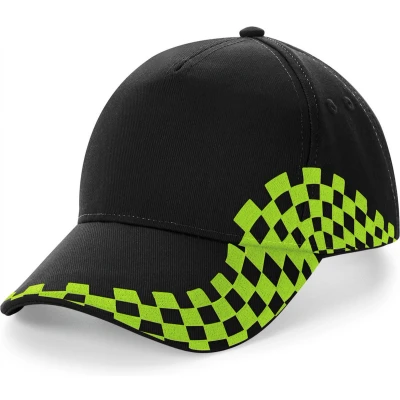 Afbeelding van Beechfield Grand Prix Cap B159 Black / Lime Green