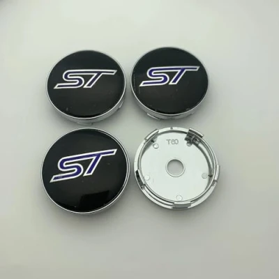 Afbeelding van Naafkappen Wielnaafdeksels 4 stuks 60mm Compatibel met voor Ford ST Mondeo Focus Ecosport Fiesta Naafdeksels ABS Composietmateriaal,D