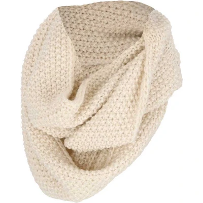 Afbeelding van Gebreide Meisjes Colsjaal Snood met Knoop Crème Vanaf 6 jaar