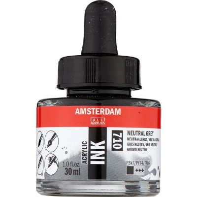 Afbeelding van Amsterdam Acrylic Ink Fles 30 ml Neutraalgrijs 710