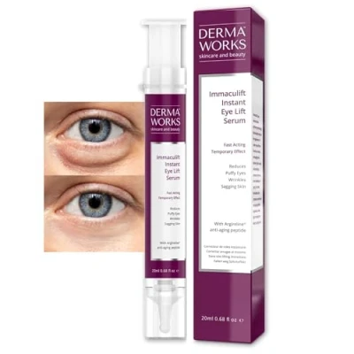 Afbeelding van DERMAWORKS Immaculift Instant Face Lift Serum Anti Rimpel Onmiddellijk Liftend Effect Lifting Gezichtsserum voor het Gezicht Werkt Binnen Enkele Minuten en Gaat Uren Mee, 20ml