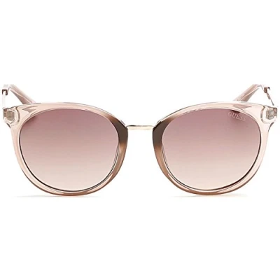 Afbeelding van Guess Donna GU7459 57F Occhiali da sole Iniettato Beige Marrone Rotonda Normale Sfumato