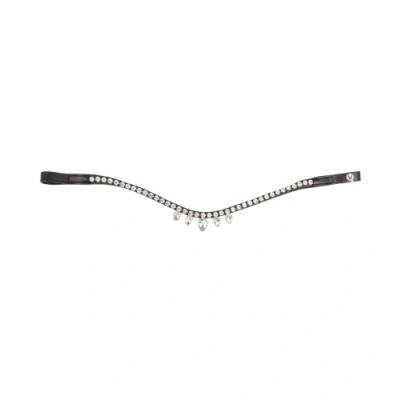 Afbeelding van Waldhausen Frontriem X Line Diadem Zwart/Wit Cob