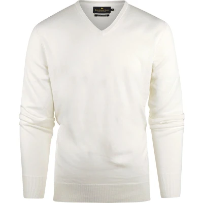 Afbeelding van Steppin&#039; Out Trui Cashmere V hals Off White Maat 3XL Heren Pullovers