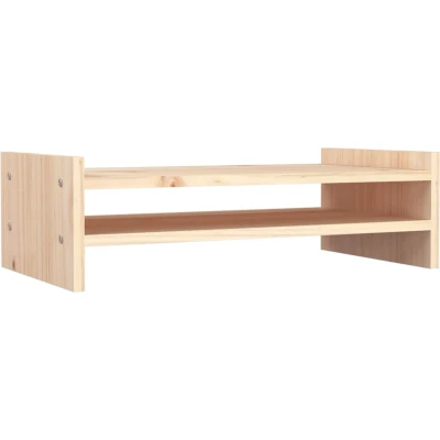 Afbeelding van vidaXL Monitorstandaard 50x27x15 cm massief grenenhout