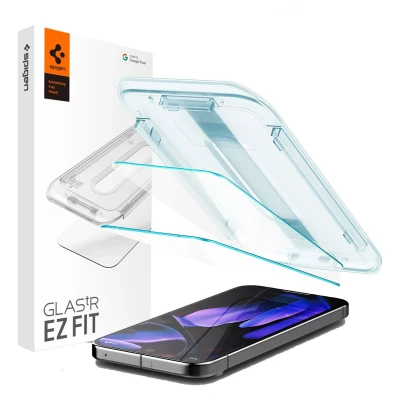Afbeelding van Spigen Glas.tR EZ Fit Screenprotector compatibel met Google Pixel 9 Pro XL, 2 stuks, sjabloon voor installatie, Case friendly, 9H Gehard Glas