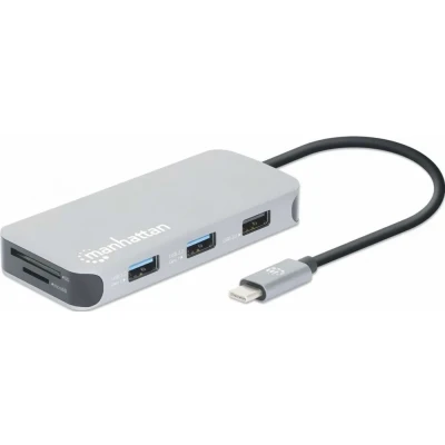 Afbeelding van Manhattan 130615 USB C dockingstation Geschikt voor merk: Universeel Power Delivery