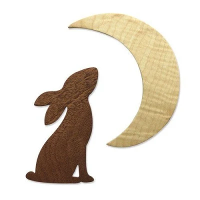 Afbeelding van Sizzix Bigz Die Rabbit &amp; Moon 665099 Olivia Rose (01 21)