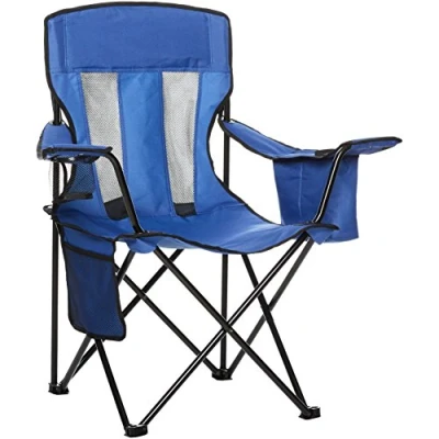 Afbeelding van Amazon Basics Campingstoel met koeler, normaal, blauw (mesh)