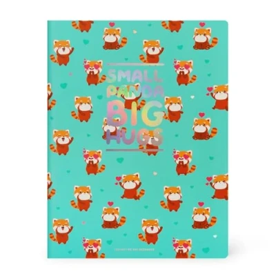 Afbeelding van Legami groot gelinieerd notitieboek paginaformaat B5, met liniëring, FSC gecertificeerd papier, 18,5 x 24,8 cm, thema Red Panda