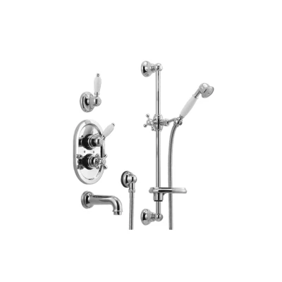 Afbeelding van Huber Croisette Inbouw Thermostatische Bad/Doucheset Goud 914.CS01H.AG