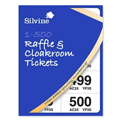 Afbeelding van Silvine Cloakroom/Raffle Tickets, genummerd 1 500 Single